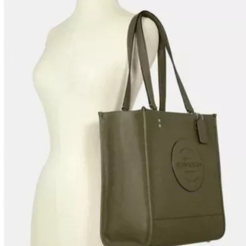 Coach Green Structured Leather Tote